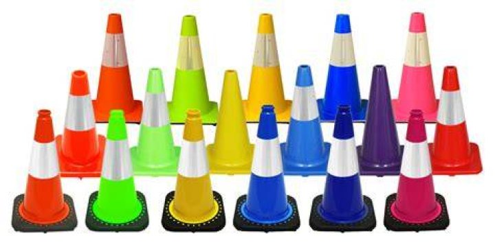 300mm Cones (30cm) Coloured Traffic Cones