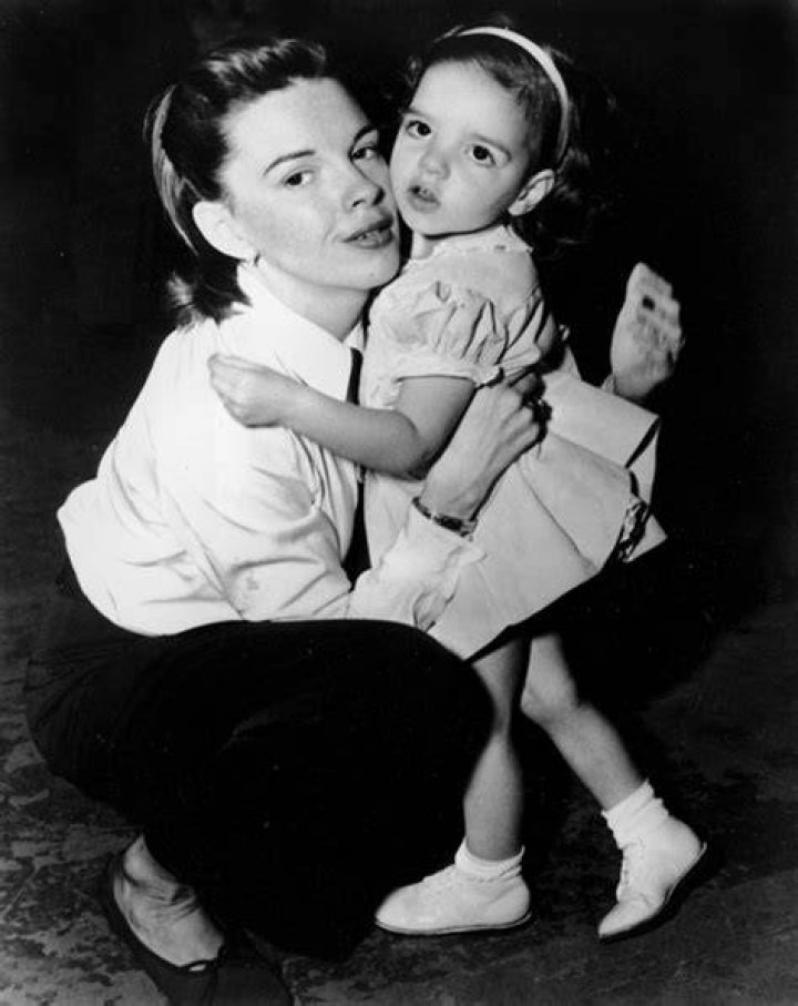 Baby Liza Minnelli with her mother, American actress Judy Garland and