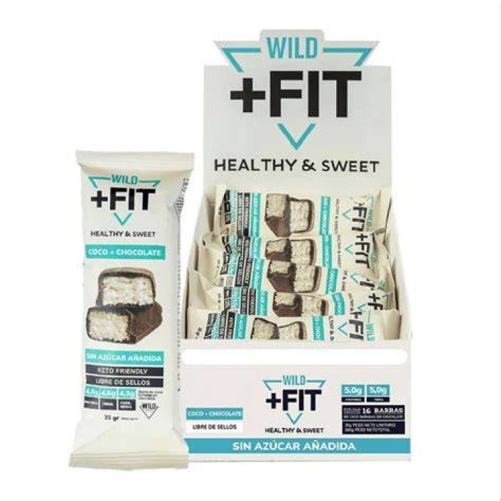 Barras Wild +Fit Coco Chocolate 5 unidades The Wild Foods Tokoriko