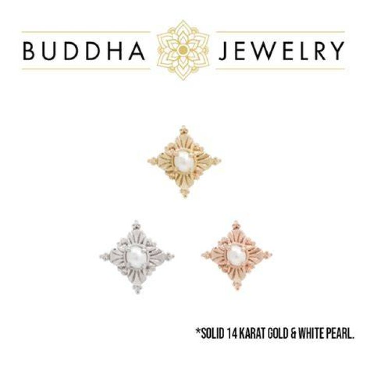 Buddha Jewelry Press Fit Chamonix CZ Gold Deep Roots Piercing & Fine