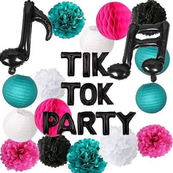 Buy TIK Tok Birthday Decorations Tiktok Photo Booth Props Background