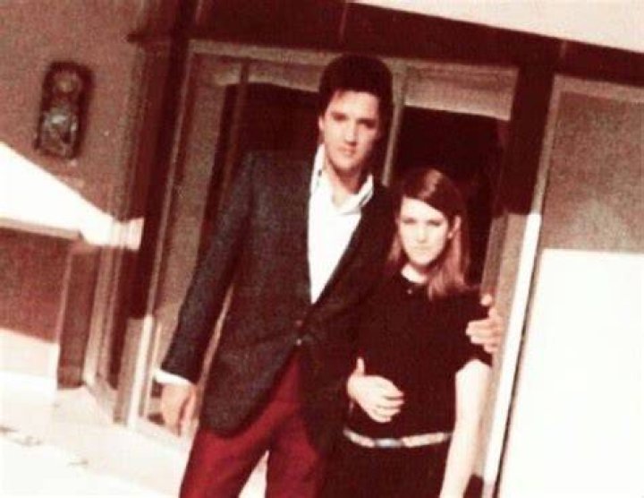 Ca. 1967 Elvis with Michelle Beaulieu, Priscilla's sister, at Palm Springs, CA. Elvis presley