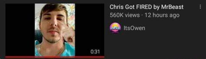 Chris Got FIRED by MrBeast YouTube