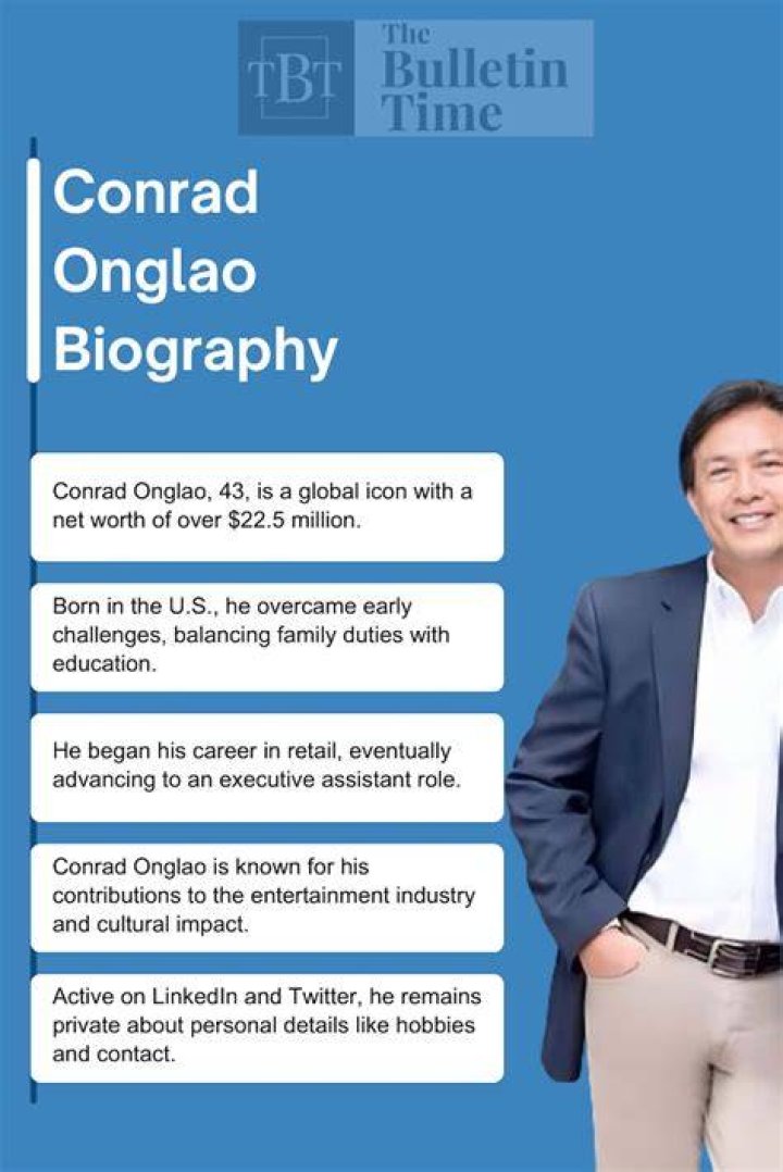 Conrad Onglao Net Worth 2024 Age, Wife, Bio, Height, Career & More