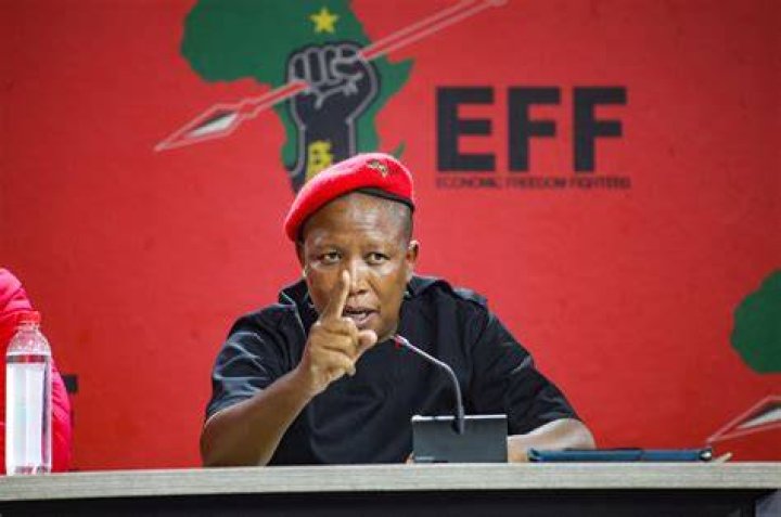 EFF leader, Julius Malema and his wife, Mantwa Matlala, celebrate their