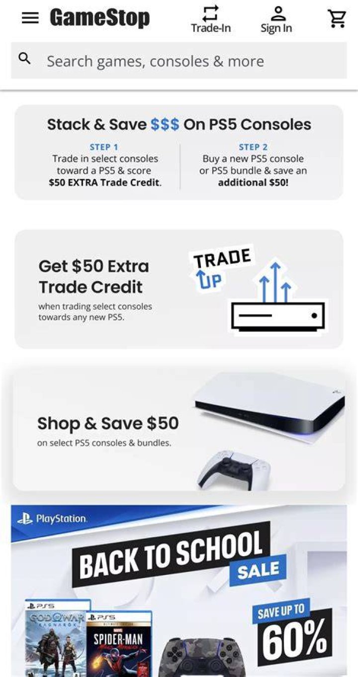 GameStop Trade Get cheap games in exchange for old electronics