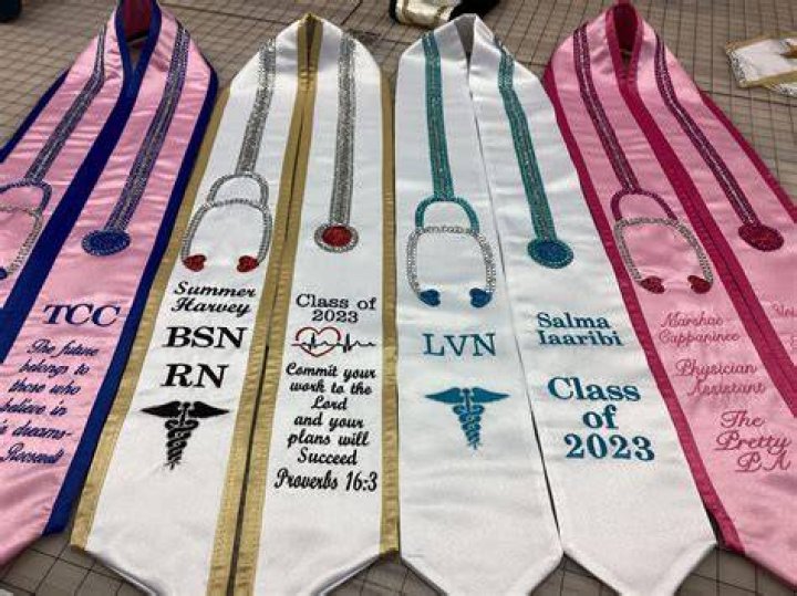 Graduation Pointed stoles With stethoscope / Personalize your Etsy in