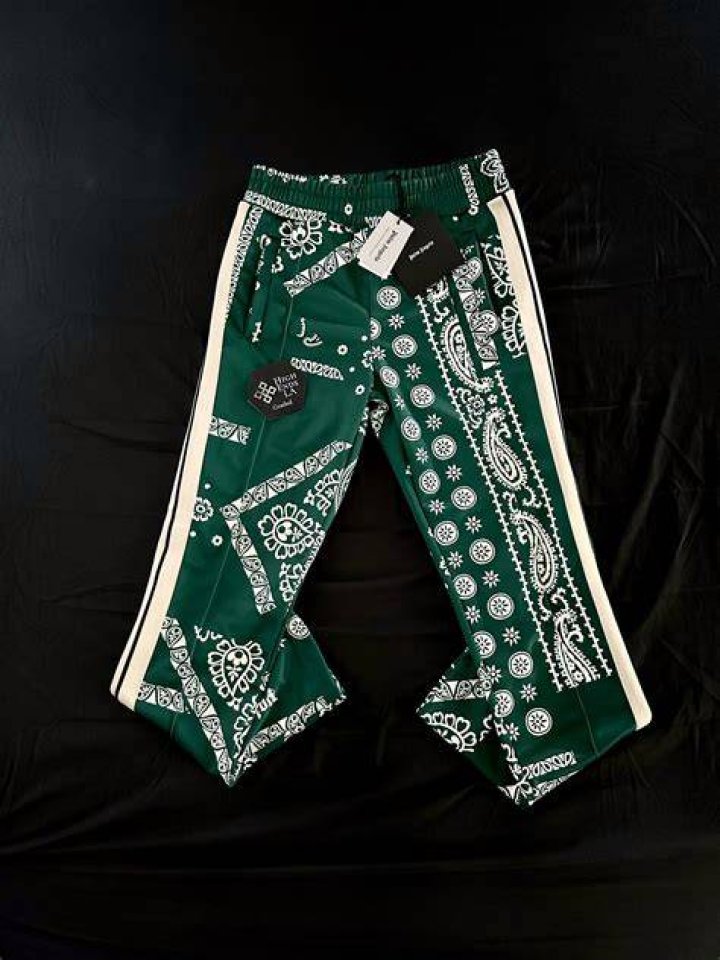 GREEN BANDANA TRACK PANTS Palm Angels&reg; Official