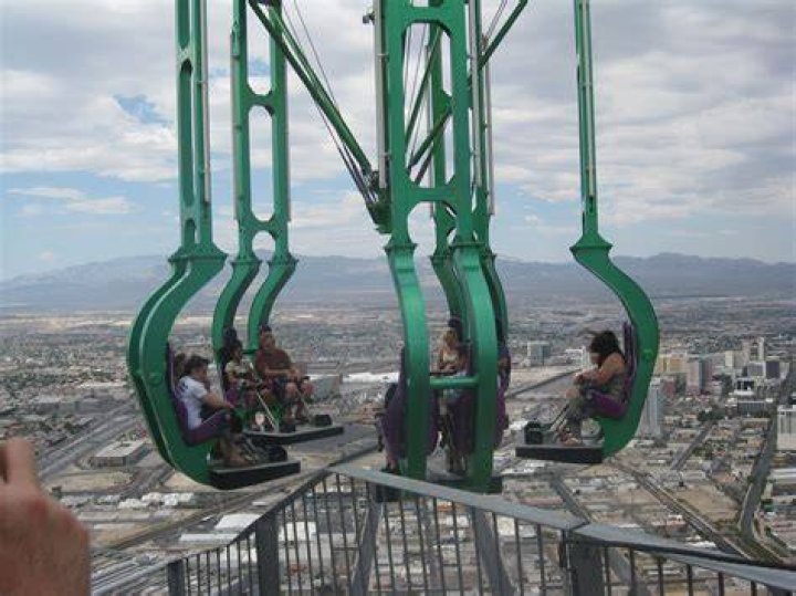 Hanging over the edge,Stratosphere Roller coaster, Biggest roller