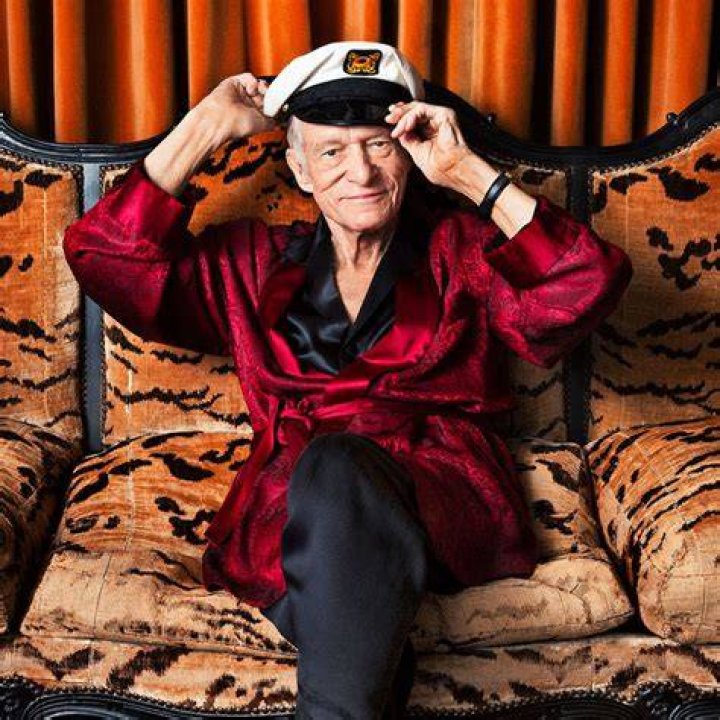 Hugh Hefner and "Playboy" models arrive at the Palais des Festivals for