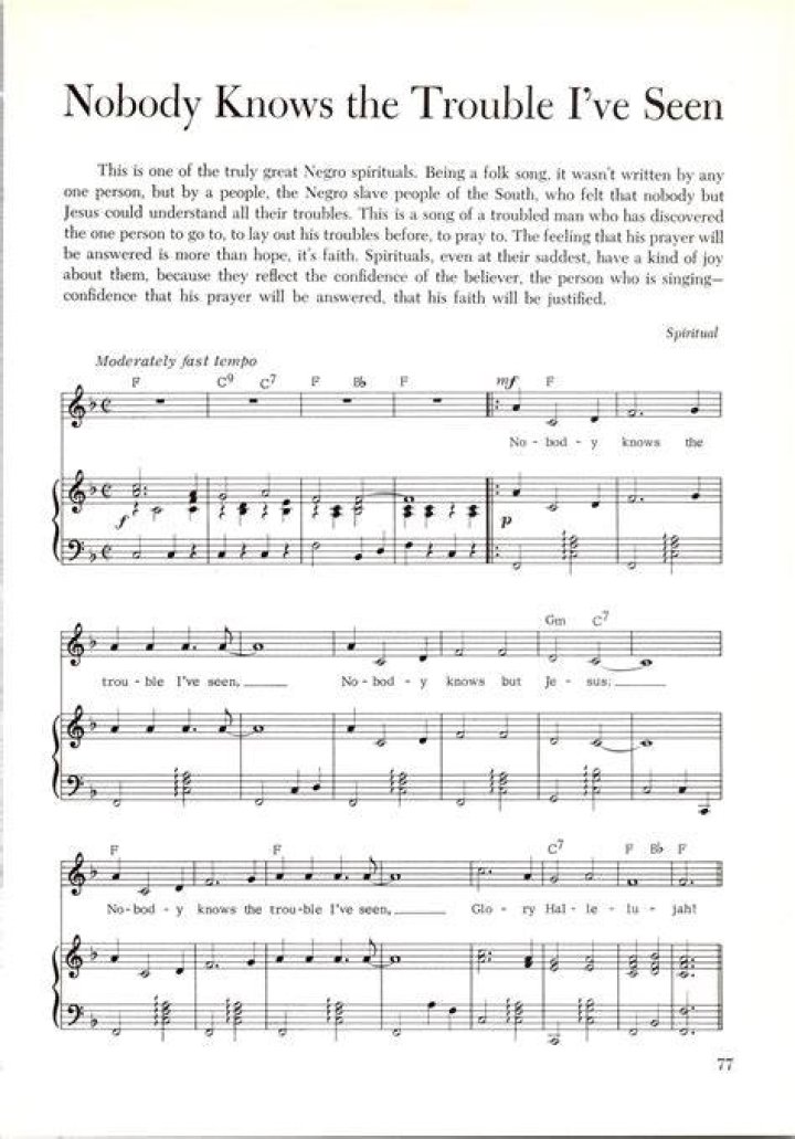 Hymn Information for Nobody Knows The Trouble I've Seen!