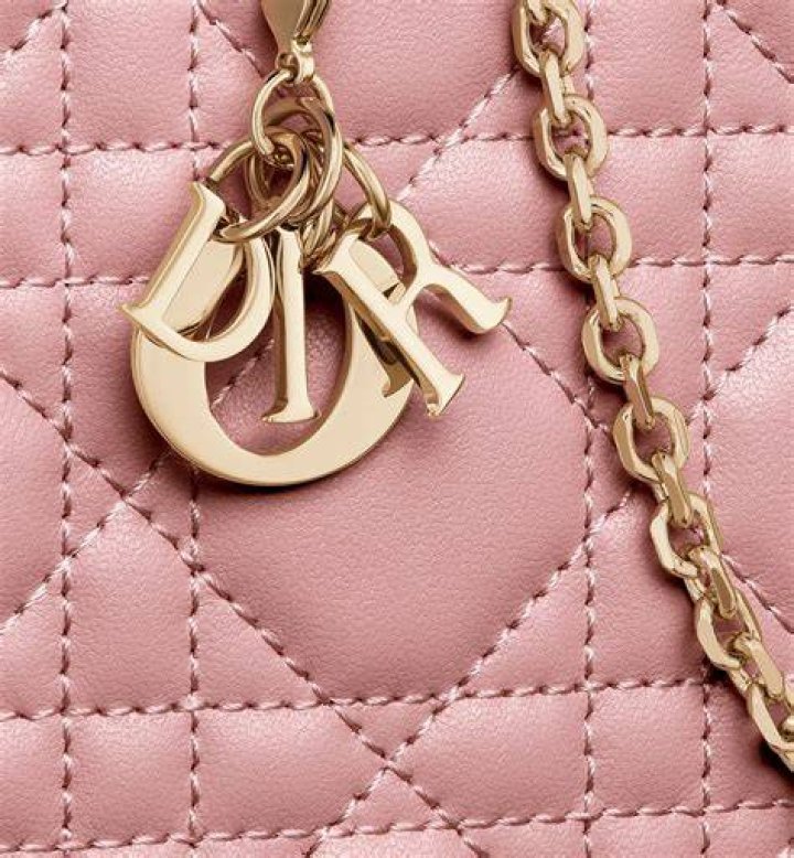 Lady Dior Phone Holder Bright Pink Cannage Lambskin DIOR