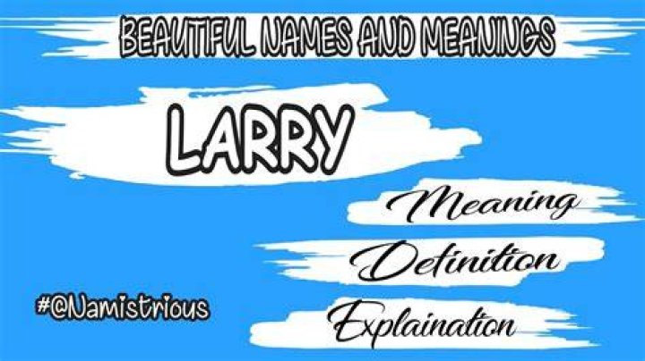 LARRY MEANING, DEFINITION LARRY BOYS' NAMES AND THEIR MEANINGS