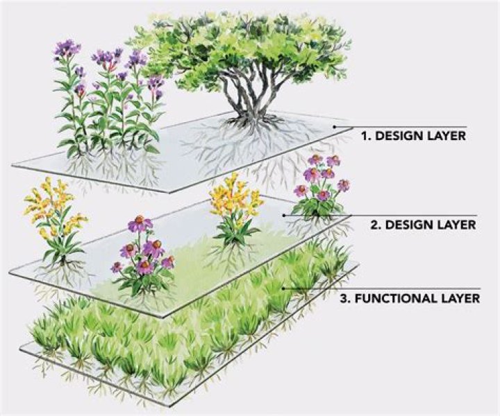 Layered planting implementing Garden Design Sussex