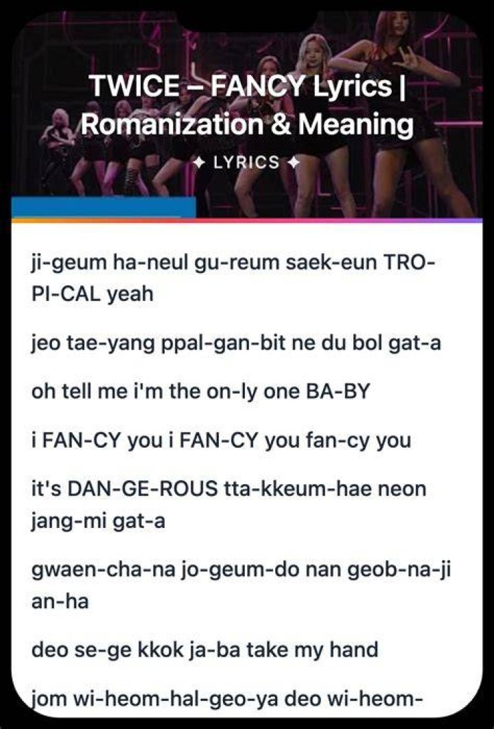 Meaning of FANCY by TWICE