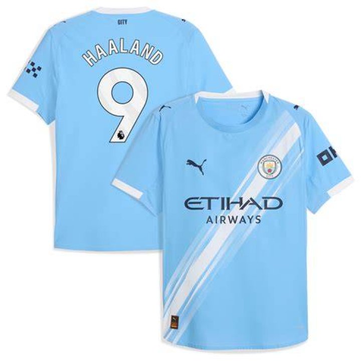 Men&rsquo;s Authentic HAALAND 9 Manchester City Home Soccer Jersey Shirt