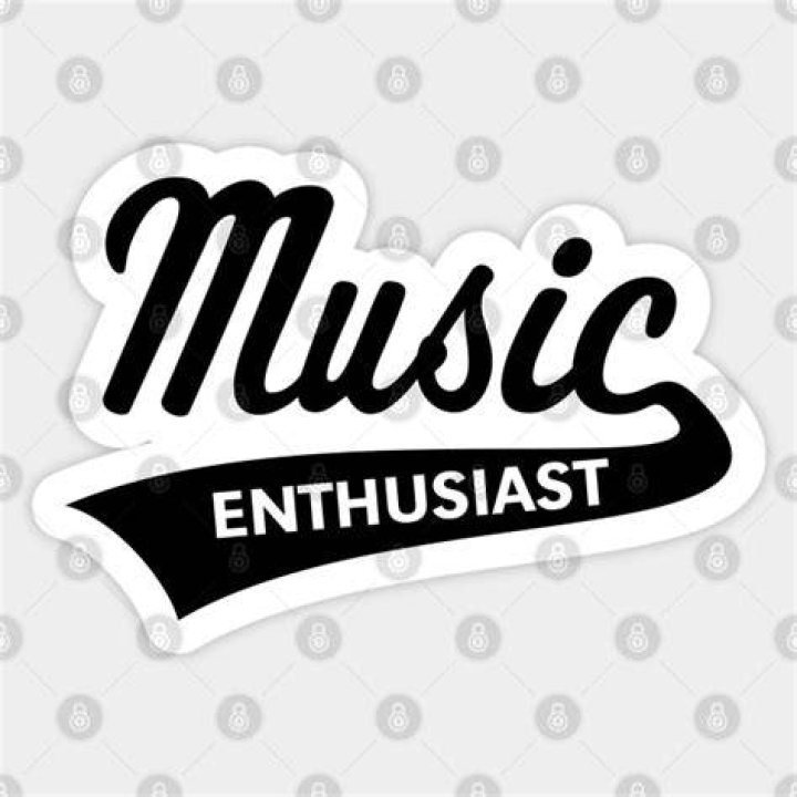 Music Enthusiast (Lettering / Black) Music Enthusiast Sticker