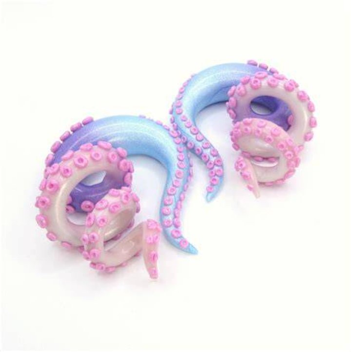 Pink and purple tentacle goth bimbo faux leather choker Etsy