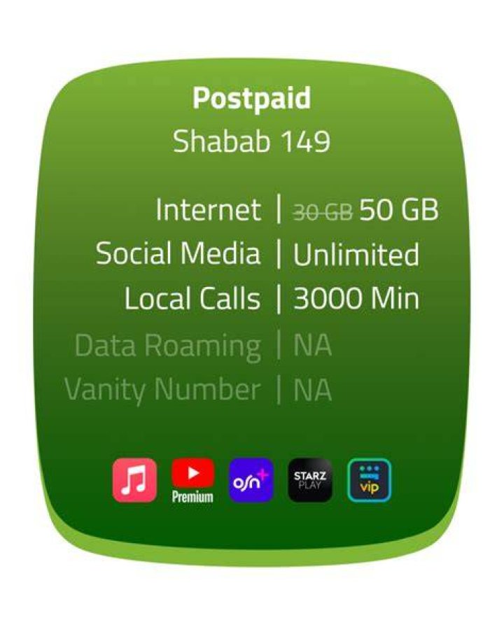 Prepaid Shabab 149 Zain Shop