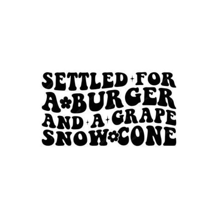 Settled for a Burger and a Grape Snow Cone chattahoochee by Etsy
