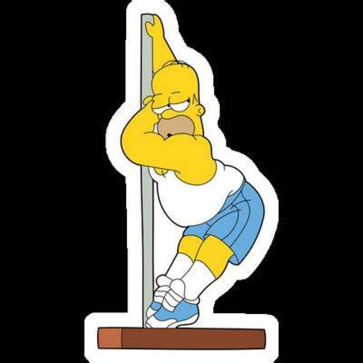 Simpsons Homer Pole Dance Sticker Bart simpson art, Simpsons drawings