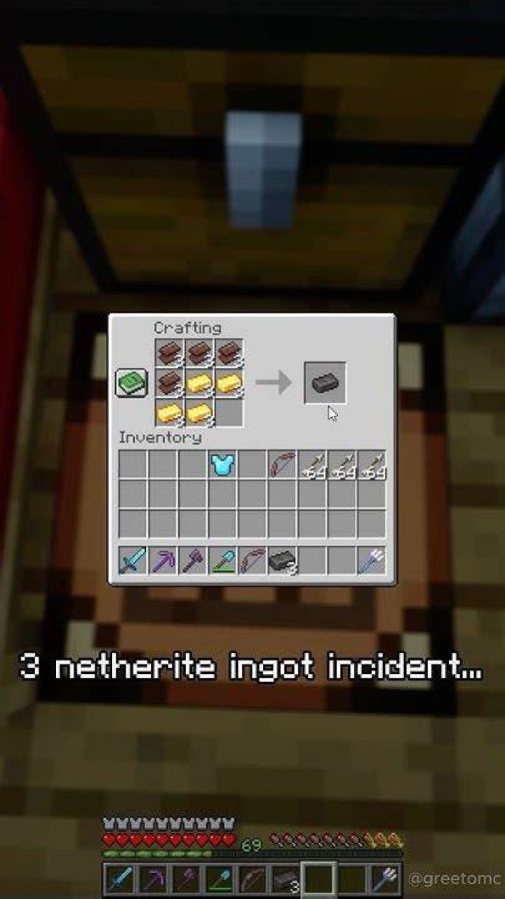 The 3 Netherite Ingot Incident 🥲 minecraft funny YouTube