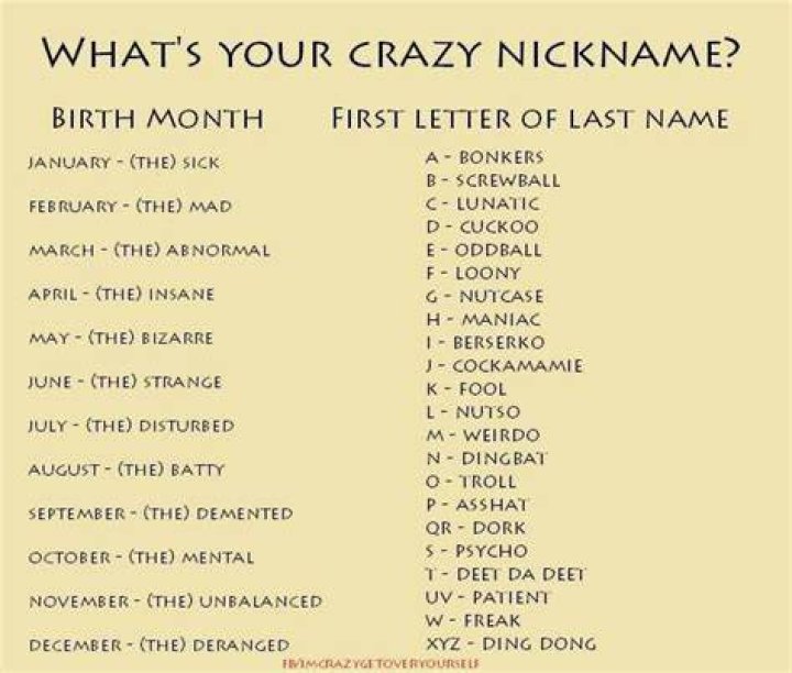 The Sick Weirdo Funny name generator, Funny nicknames, Funny names