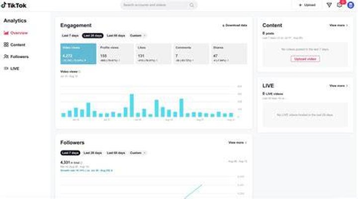 Tiktok Video Insight report for Google Data Studio by Catchr