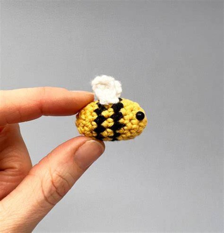 Tiny Baby Blue Crochet Bee Tik Tok Amigurumi Plush Etsy