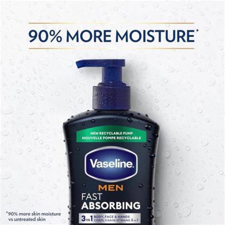 Vaseline Men Healing Moisture Hand and Body Lotion Extra Strength Extra